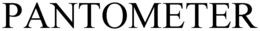 PANTOMETER trademark