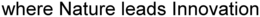 WHERE NATURE LEADS INNOVATION trademark