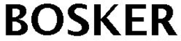 BOSKER trademark