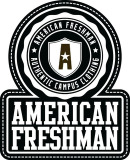 A AMERICAN FRESHMAN AUTHENTIC CAMPUS CLOTHING trademark