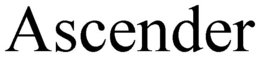 ASCENDER trademark