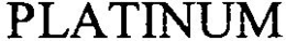 PLATINUM trademark