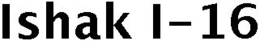 ISHAK I-16 trademark