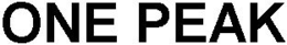 ONE PEAK trademark