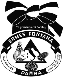 ERMES FONTANA "IL PROSCIUTTO COI FIOCCHI" SALA BAGANZA · PARMA · ITALY trademark