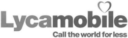 LYCAMOBILE CALL THE WORLD FOR LESS trademark