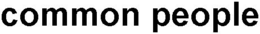 COMMON PEOPLE trademark