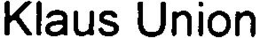 KLAUS UNION trademark