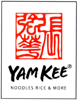 YAM KEE NOODLES RICE & MORE trademark