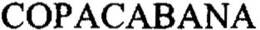 COPACABANA trademark