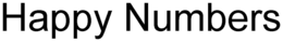 HAPPY NUMBERS trademark