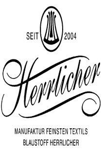 SEIT 2004 HERRLICHER MANUFAKTUR FEINSTEN TEXTILS BLAUSTOFF HERRLICHER trademark