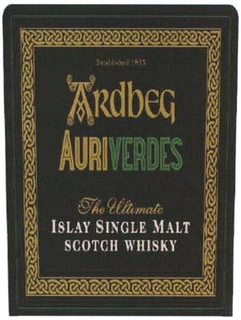 ARDBEG AURIVERDES THE ULTIMATE ISLAY SINGLE MALT SCOTCH WHISKY trademark