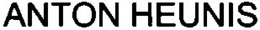 ANTON HEUNIS trademark
