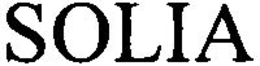 SOLIA trademark