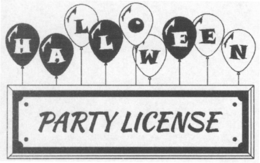 HALLOWEEN PARTY LICENSE trademark