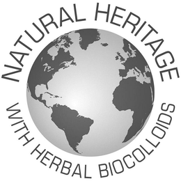 NATURAL HERITAGE WITH HERBAL BIOCOLLOIDS trademark
