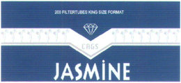 JASMINE CAGS 200 FILTERTUBES KING SIZE FORMAT trademark