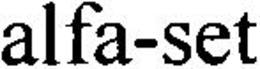 ALFA-SET trademark