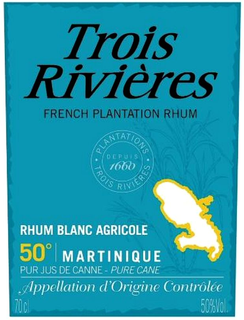 TROIS RIVIÈRES FRENCH PLANTATION RHUM PLANTATIONS TRIOS RIVIERES DEPUIS 1660 RHUM BLANC AGRICOLE 50° MARTINIQUE PUR JUS DE CANNE - PURE CANE APPELLATION D'ORIGINE CONTRÔLÉE trademark