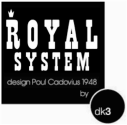 ROYAL SYSTEM DESIGN BY POUL CADOVIUS 1948 DK3 trademark