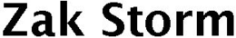 ZAK STORM trademark