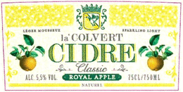 LA'COLVERT CIDRE CLASSIC ROYAL APPLE LEGER MOUSSEUX SPARKLING LIGHT ALC 5,5% VOL. 75CL/750ML NATUREL trademark