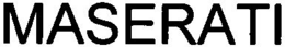 MASERATI trademark