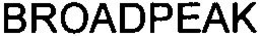 BROADPEAK trademark