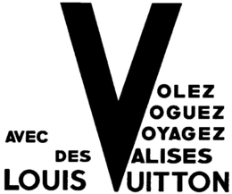 VOLEZ VOGUEZ VOYAGEZ AVEC DES VALISES LOUIS VUITTON trademark