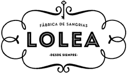 FÁBRICA DE SANGRIAS LOLEA DESDE SIEMPRE. trademark