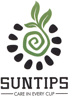 SUNTIPS CARE IN EVERY CUP trademark