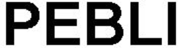 PEBLI trademark