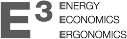 E 3 ENERGY ECONOMICS ERGONOMICS trademark