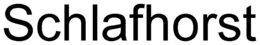 SCHLAFHORST trademark