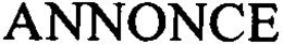ANNONCE trademark