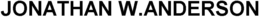 JONATHAN W.ANDERSON trademark