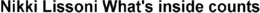 NIKKI LISSONI WHAT'S INSIDE COUNTS trademark