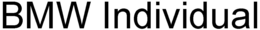 BMW INDIVIDUAL trademark