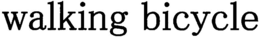 WALKING BICYCLE trademark
