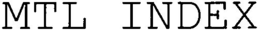 MTL INDEX trademark