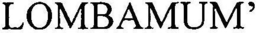LOMBAMUM' trademark