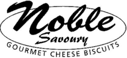 NOBLE SAVOURY GOURMET CHEESE BISCUITS trademark