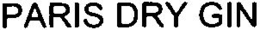 PARIS DRY GIN trademark
