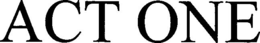 ACT ONE trademark