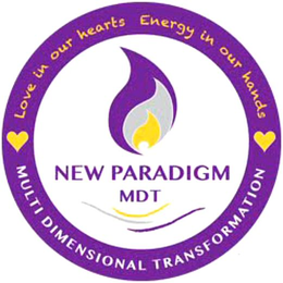 NEW PARADIGM MDT LOVE IN OUR HEARTS ENERGY IN OUR HANDS MULTI DIMENSIONAL TRANSFORMATION trademark