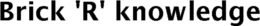 BRICK 'R' KNOWLEDGE trademark