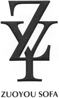 ZY ZUOYOU SOFA trademark