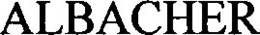 ALBACHER trademark