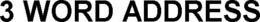 3 WORD ADDRESS trademark